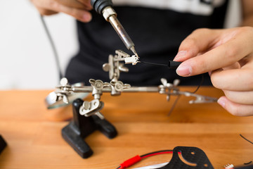 Welding on drone body