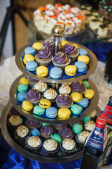 The sweets on the buffet table