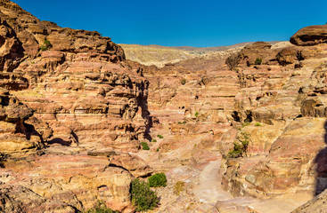 Wadi Jeihoon, the path to the Monastery El Deir at Petra