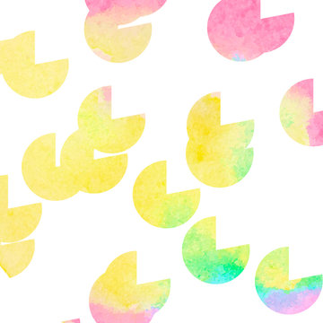 Abstract cut watercolour shapes, beautiful vector background