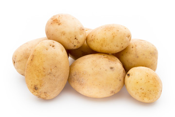 New potato isolated on white background.