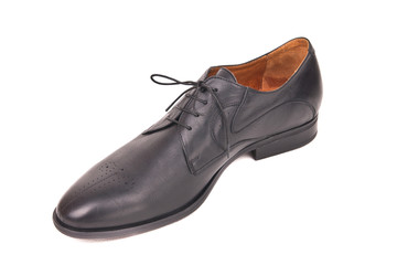 Classic male black leather shoe