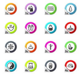 Spa icons set