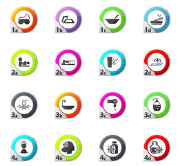 Spa icons set