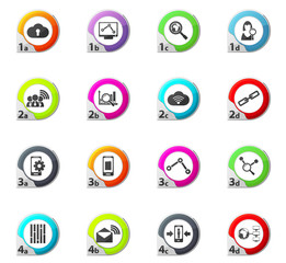 Data analytic icons set