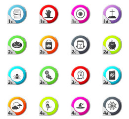 Set of halloween icons set