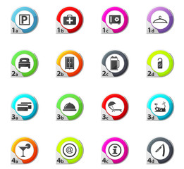Hotel icons set