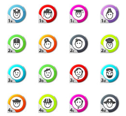 Icons set occupation