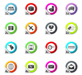 Vector post service icons set