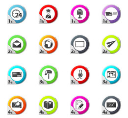 Vector post service icons set