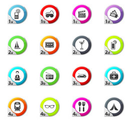 Travel icons set