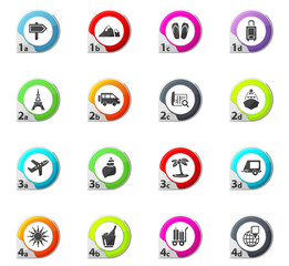 Travel icons set