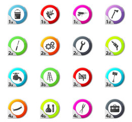 Work tools web icons for user interface design
