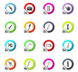 Work tools icons set