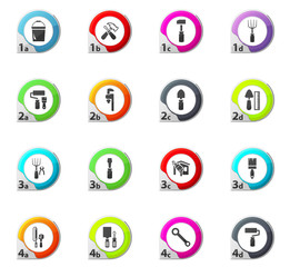 Work tools web icons for user interface design
