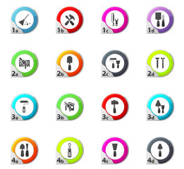 Work tools icons set