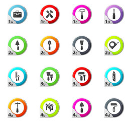 Work tools icons set