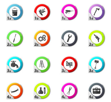 Work tools web icons for user interface design