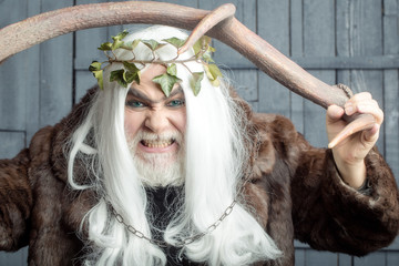 Zeus man with antlers