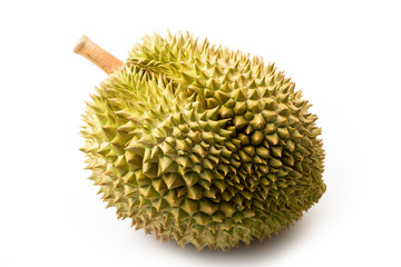King of fruits, durian on white background