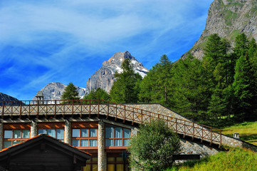 Fototapeta na wymiar Granta Parey mountains in valley Rhemes Notre Dame, Valle d'Aosta, Italy