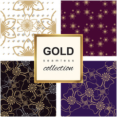 Golden Luxury flower pattern set