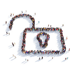 unlock people 3D rendering