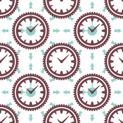 Seamless pattern collection with watches