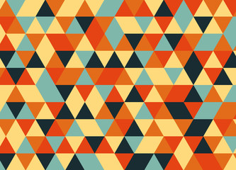 Fototapeta premium Colorful geometric triangle pattern. Abstract vector background.