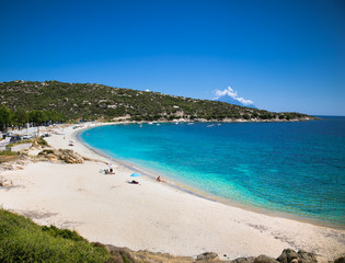 Beautiful Valti beach on the east coast of Sithonia, Halkidiki,