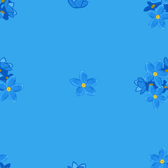 Seamless forget-me-not pattern