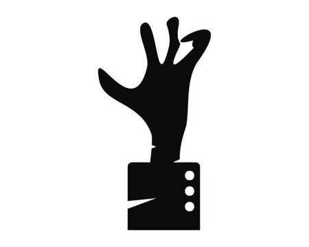 recommend clip art: Zombie hand with four fingers icon