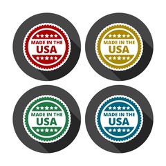 Made in the USA icons set