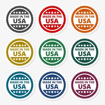 Made in the USA icons set