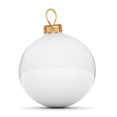 Fototapeta premium White Christmas ball