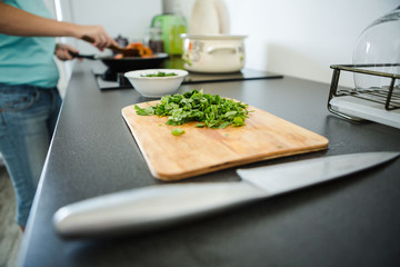 woman preparing in the kitchen