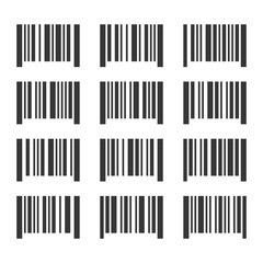 Bar Codes Set on White Background. Vector