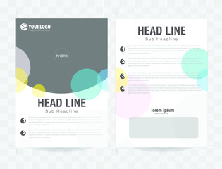 Corporate Vector brochure template design with elements