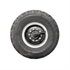 Fototapeta premium Truck wheel isolated on white