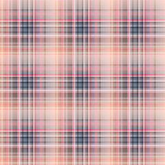 Checkered seamless pattern of interwoven colored thin strips. Motley abstract symmetrical background. Tartan template for fabrics, wallpaper. Vector eps10