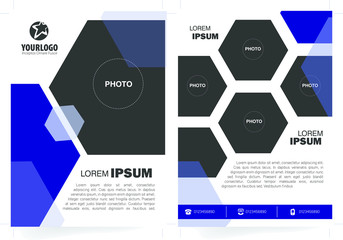 Corporate Vector brochure template design with elements