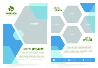 Vector empty space brochure template design with elements