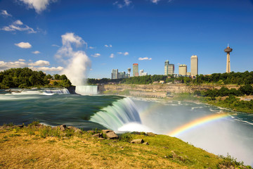 Niagara Falls Landscape and Rainbow