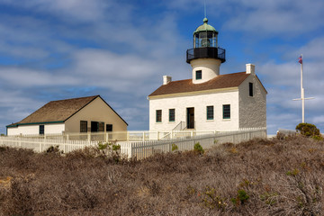 Fototapeta na wymiar Point Loma Lighthouse at Cabrillo National Monument in San Diego, California
