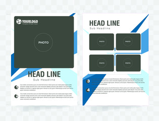 Corporate brochure flyer design layout template vector eps10