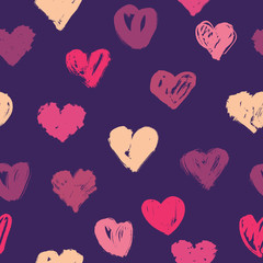 Vector hearts pattern