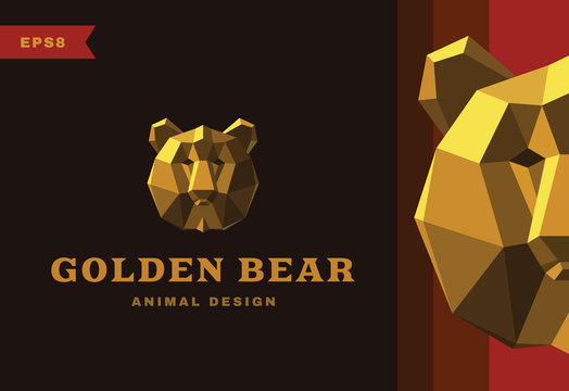 Vector logo. Golden Bear Polygon