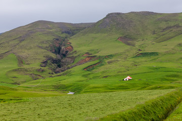 View at mountain landscape in Iceland