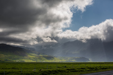 Fototapeta na wymiar View at mountain landscape in Iceland