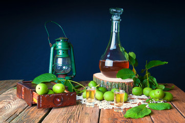 Healthy homemade walnut tincture